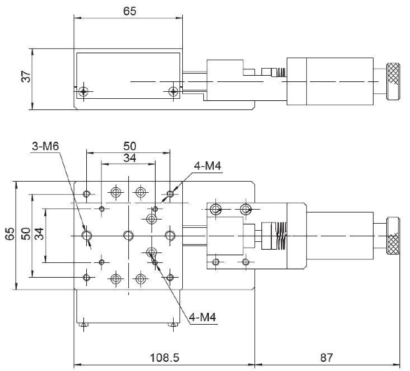 схема Моторизованный трансляционный столик 01TS25RV