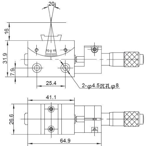 схема Двухкоординатная наклонная система 06FPT012
