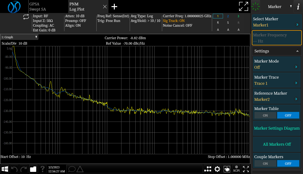 Измерение фазового шума (PNM)